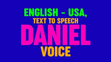 Department of Electrical Engineering. . Text to speech daniel
